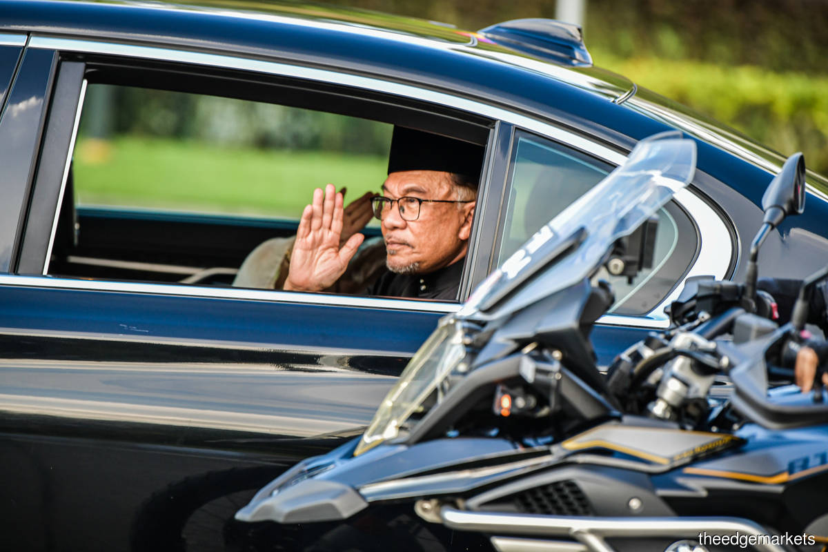 Prime Minister Datuk Seri Anwar Ibrahim (Photo by Zahid Izzani Mohd Said/The Edge)